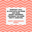 Red Stripes Happy Anniversary Honey