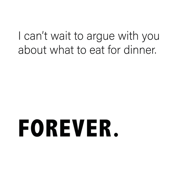 Argue Forever over Dinner Anniversary Birthday Valentines Card - 1