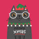 Meowy Christmas Black Cat Card