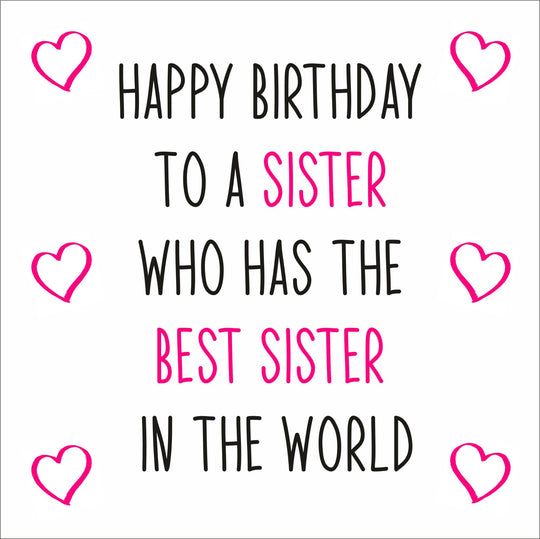 Best Sister In The World Card