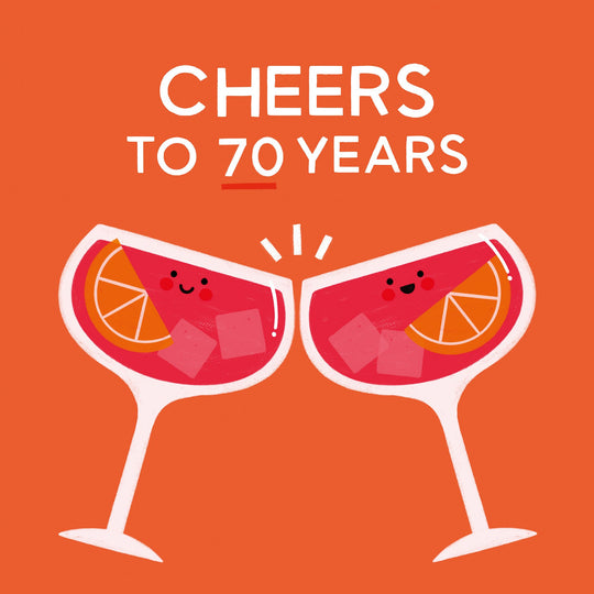 Cheers To 70 Years Card