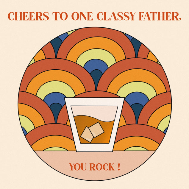 One Classy Father - Fathers Day Whisky On the rocks - 1