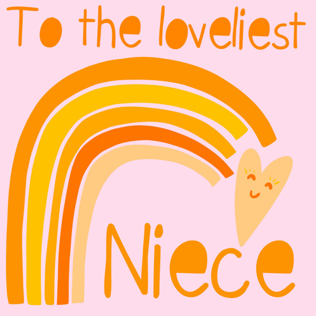 Loveliest Niece Rainbow Heart - 1