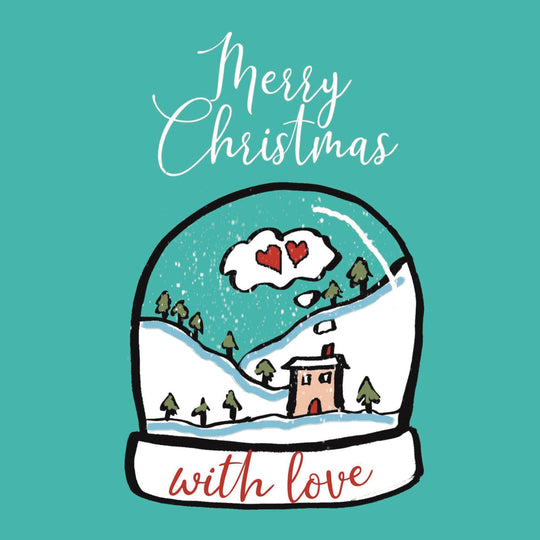Tiny Christmas House Snowglobe Card