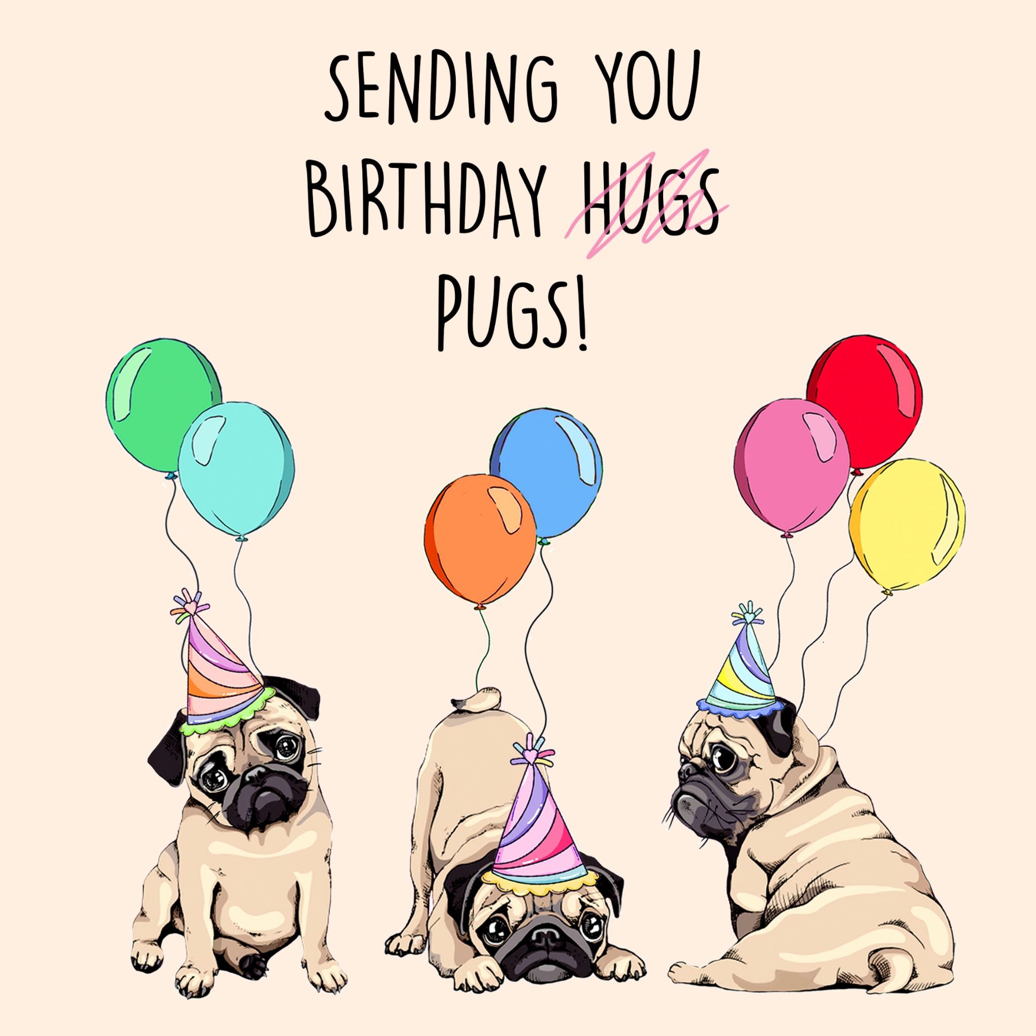 Fun Pug Pug Dog Birthday Memes Happy 22nd Birthday Card 22 Is 154 In Dog