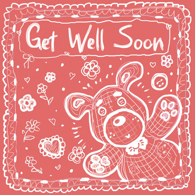 Get Well Teddy Bear Card