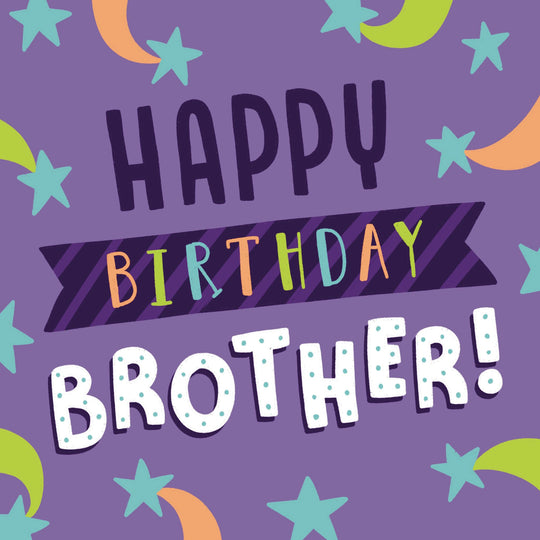 Brother Shooting Stars Birthday Card