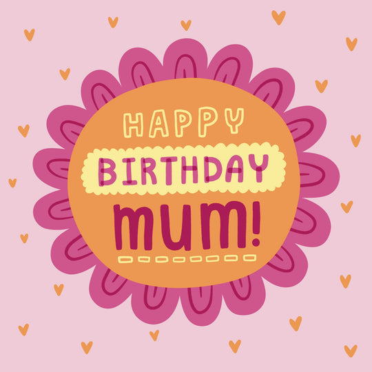 Mum Pink Flower Birthday Card