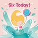 Cute Mermaid And Balloons 6th Birthday Card