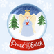 Peace On Earth Angel Christmas Snowball Card