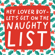 Let's Get On The Naughty List Card Recipient_For Boyfriend