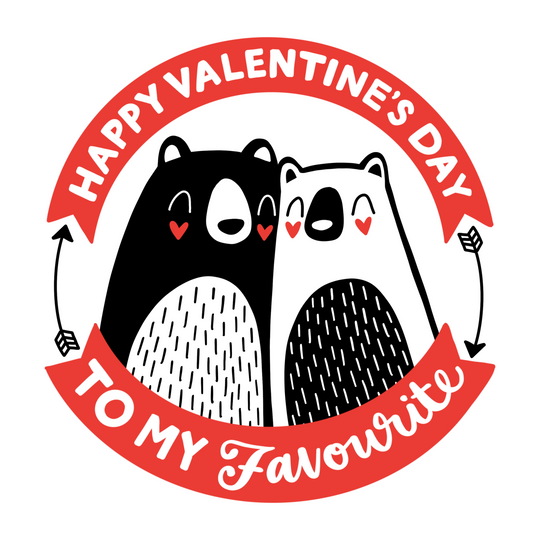 Happy Bear Couple Valentine's Day Card