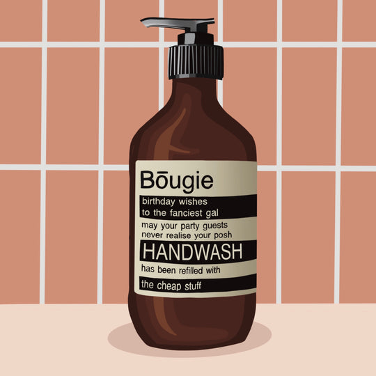 Bougie Handwash Birthday Card