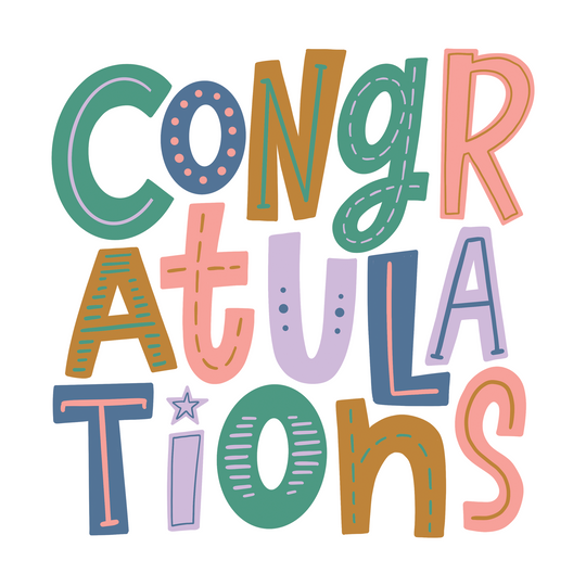 Congratulations Typography Card