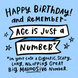 Age Is Just A Number Blue Card