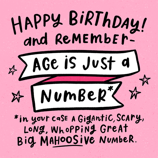 Age Is Just A Number Pink Card