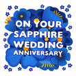 Sapphire Wedding Anniversary Card - 5 designs - 1