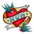 Mum Tattoo Heart Swallows Colourful Exclusive - 1