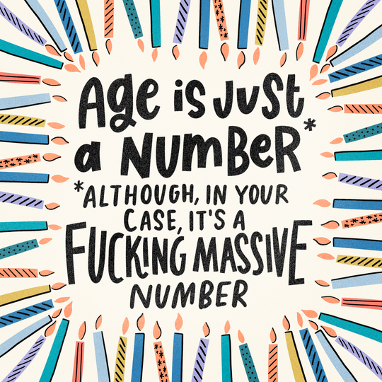 Massive Number Birthday Card