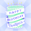 Happy Birthday Twatface Big Cake Card Style_Rude Occasion_Birthday