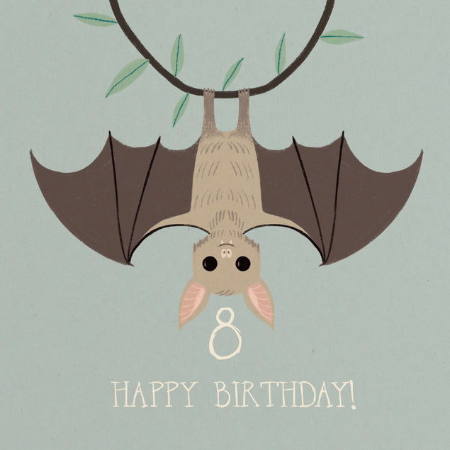 Cute Little Bat Happy 8th Birthday