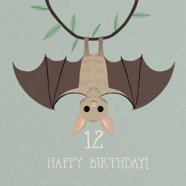Cute Little Bat Happy 12th Birthday