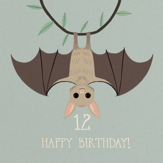 Cute Little Bat Happy 12th Birthday