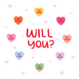 Will You Be Mine? Tiny Hearts Valentine's Day Card Season_Valentine's Day Seo_Be My Valentine