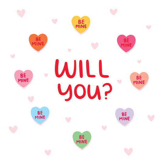 Will You Be Mine? Tiny Hearts Valentine's Day Card