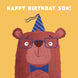 Happy Birthday Son Cute Bear Card