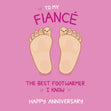 Happy Anniversary Fiance The Best Footwarmer I Know Card Occasion_Anniversary Occasion_Wedding Anniversary