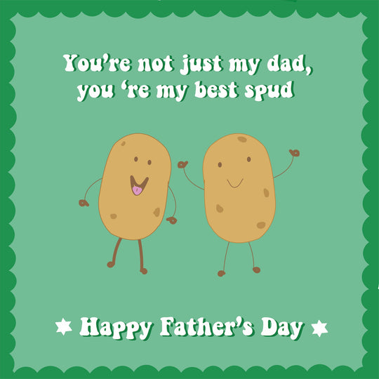 You're My Best Spud Father's Day Card