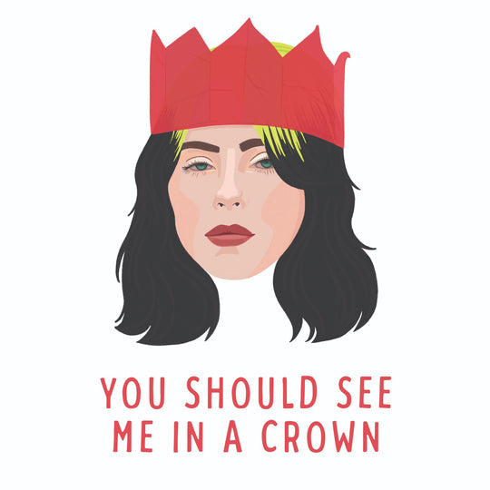 Billie Eilish Crown Christmas Card