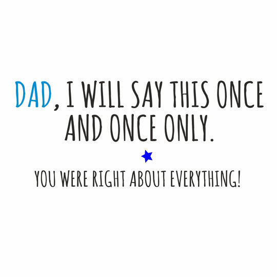 I Will Say This Once And Once Only Card