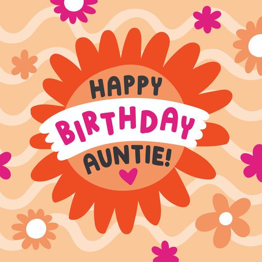 Happy Birthday Auntie Beautiful Flowers