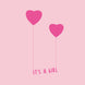 It's A Girl Pink Balloons Card