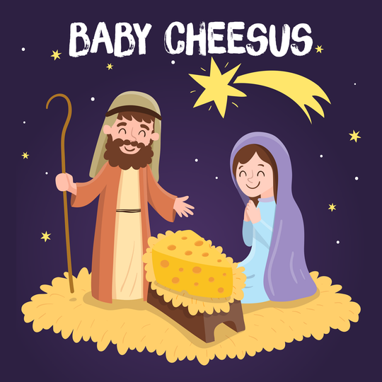 Baby Cheesus Christmas Card