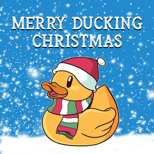 Merry Ducking Christmas Card