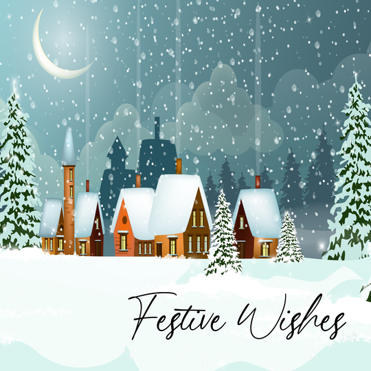 Festive Wishes Traditional Christmas Card
