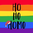 Ho ho homo LGBTQ Christmas greeting card - 1
