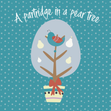 Partridge in a pear tree Christmas greeting card - 1
