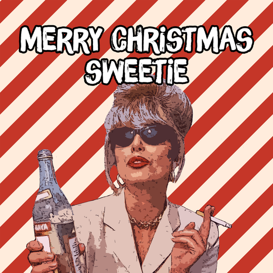 Absolutely Fabulous Patsy Stone Christmas Card
