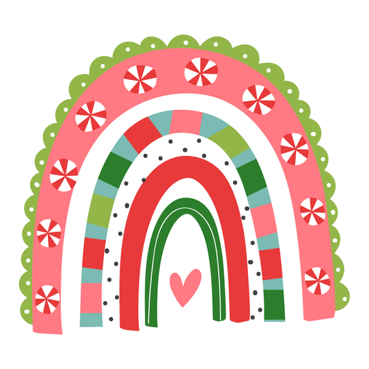 Rainbow Candy Heart Card