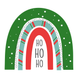 Rainbow Ho-Ho-Ho Christmas Card