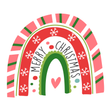 Rainbow Merry Christmas greeting card - 1