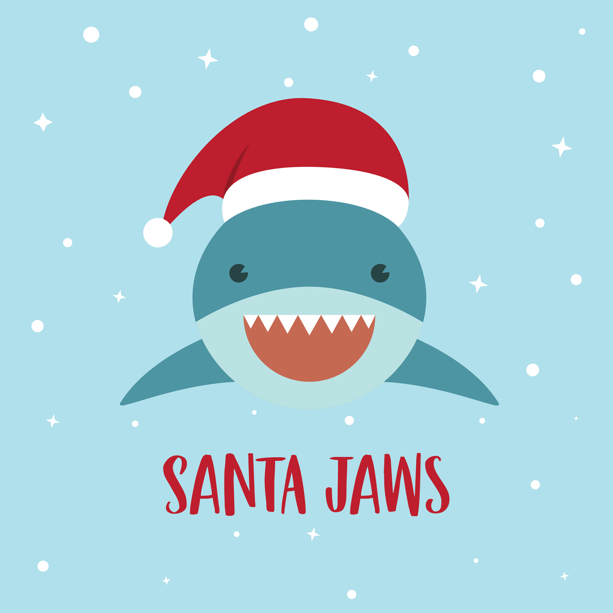 Santa Jaws Christmas Card – Boomf