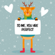 You Are Perfect Deer Christmas Card