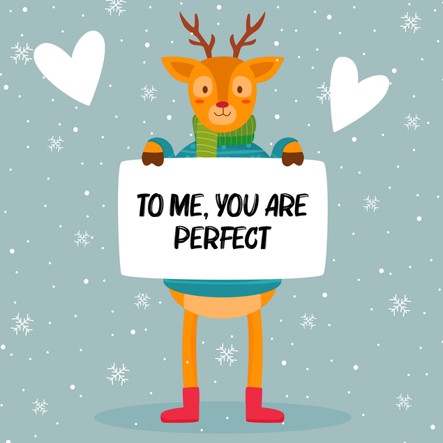 You are perfect Christmas greeting card - 1