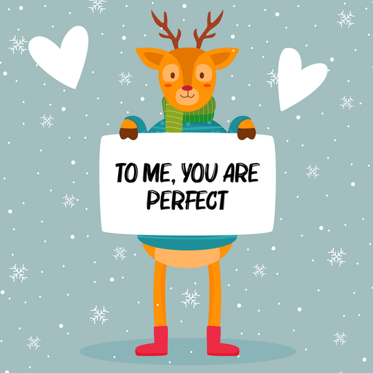 You Are Perfect Deer Christmas Card