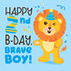 Cute Lion Happy 2nd Birthday Brave Boy Card
